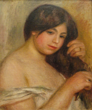 Woman Combing Her Hair